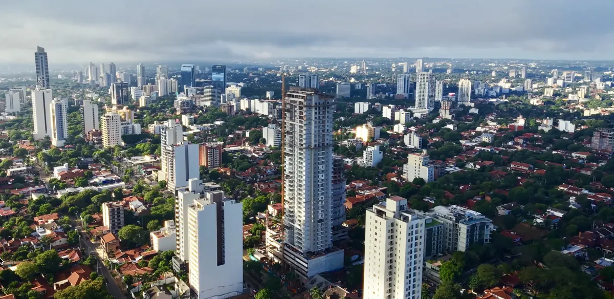 Aerial photograph of Asunción, Paraguay